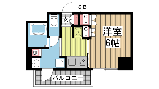 神戸市中央区下山手通(JR東海道本線(近畿)元町駅)のマンション賃貸物件 間取画像