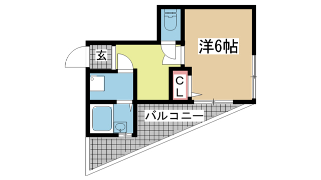 神戸市中央区元町通(JR東海道本線(近畿)神戸駅)のマンション賃貸物件 間取画像