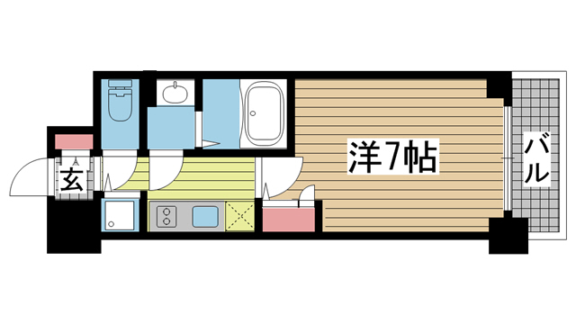 神戸市中央区磯上通(JR東海道本線(近畿)三ノ宮駅)のマンション賃貸物件 間取画像