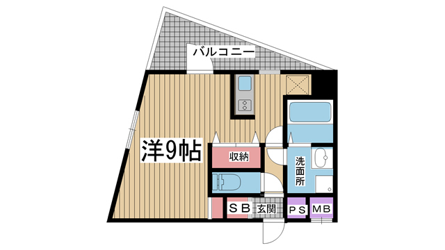 神戸市中央区八幡通(JR東海道本線(近畿)三ノ宮駅)のマンション賃貸物件 間取画像