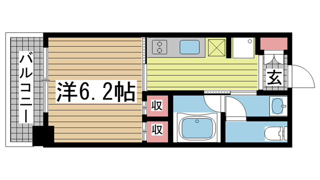 神戸市中央区栄町通(神戸市営地下鉄海岸線みなと元町駅)のマンション賃貸物件 間取画像