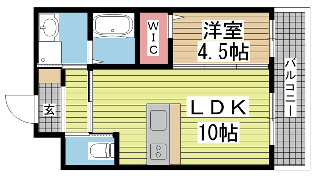 神戸市灘区八幡町(阪急神戸線六甲駅)のマンション賃貸物件 間取画像