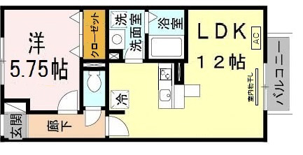 神戸市北区山田町下谷上(神戸電鉄有馬線箕谷駅)のアパート賃貸物件 間取画像