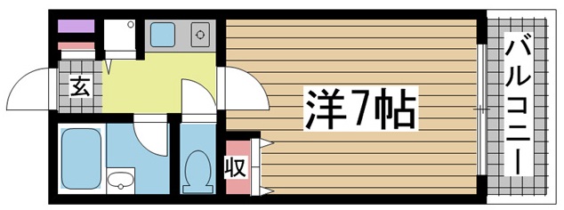 神戸市灘区弓木町(JR東海道本線(近畿)六甲道駅)のマンション賃貸物件 間取画像