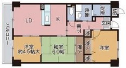 神戸市兵庫区浜崎通(JR山陽本線兵庫駅)のマンション賃貸物件 間取画像
