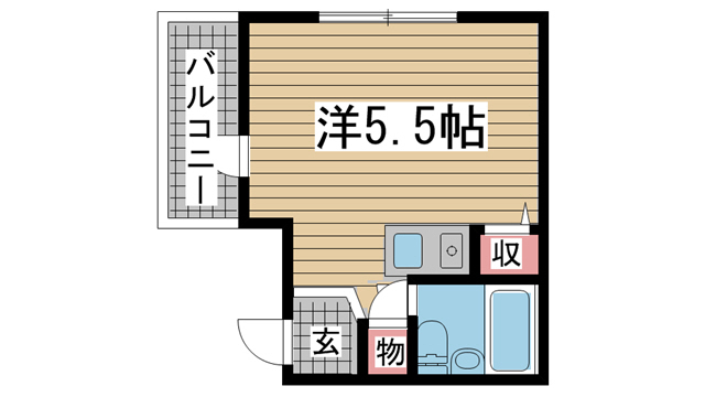 神戸市中央区二宮町(JR東海道本線(近畿)三ノ宮駅)のマンション賃貸物件 間取画像