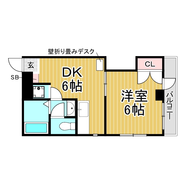 神戸市中央区八雲通(阪神本線春日野道駅)のマンション賃貸物件 間取画像