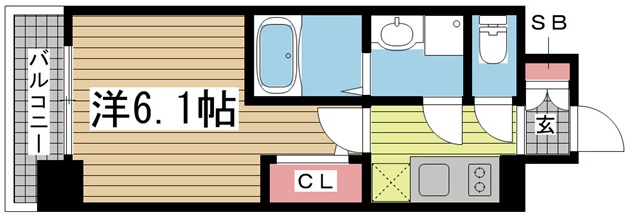 神戸市兵庫区駅南通(JR山陽本線兵庫駅)のマンション賃貸物件 間取画像