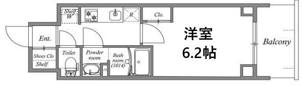 神戸市兵庫区福原町(神戸市営地下鉄線湊川公園駅)のマンション賃貸物件 間取画像