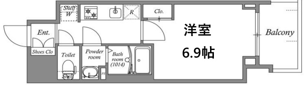 神戸市兵庫区福原町(神戸市営地下鉄線湊川公園駅)のマンション賃貸物件 間取画像