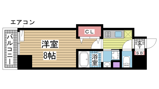 神戸市中央区元町通(JR東海道本線(近畿)神戸駅)のマンション賃貸物件 間取画像