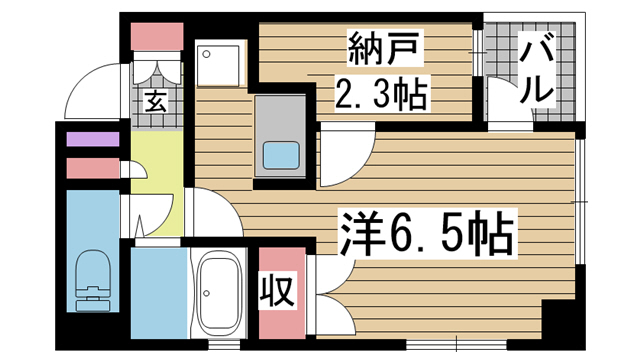 神戸市中央区相生町(JR東海道本線(近畿)神戸駅)のマンション賃貸物件 間取画像