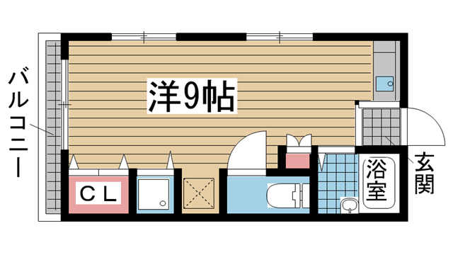 神戸市中央区橘通(JR東海道本線(近畿)神戸駅)のマンション賃貸物件 間取画像