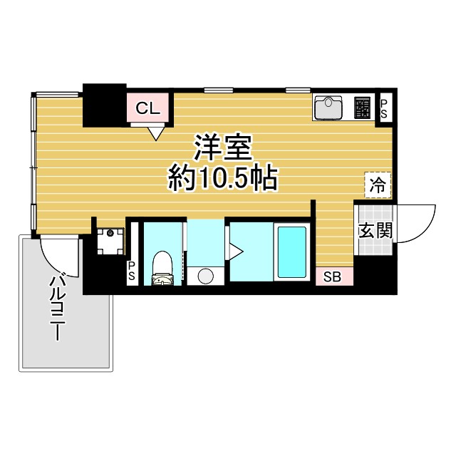 神戸市兵庫区下沢通(JR山陽本線兵庫駅)のマンション賃貸物件 間取画像