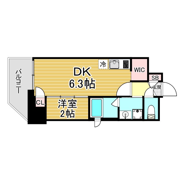 神戸市中央区元町通(JR東海道本線(近畿)元町駅)のマンション賃貸物件 間取画像