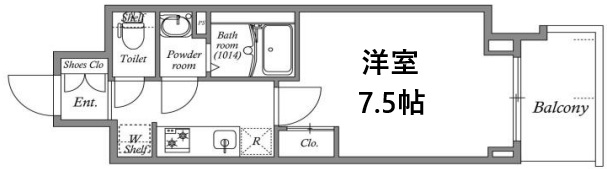 神戸市兵庫区福原町(神戸市営地下鉄線湊川公園駅)のマンション賃貸物件 間取画像