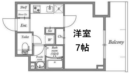 神戸市兵庫区福原町(神戸市営地下鉄線湊川公園駅)のマンション賃貸物件 間取画像