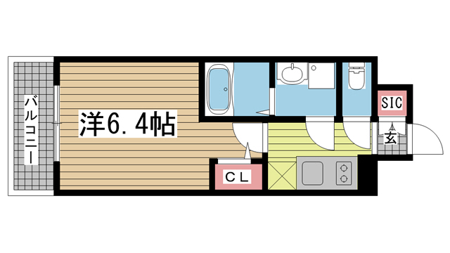 神戸市兵庫区駅前通(JR山陽本線兵庫駅)のマンション賃貸物件 間取画像