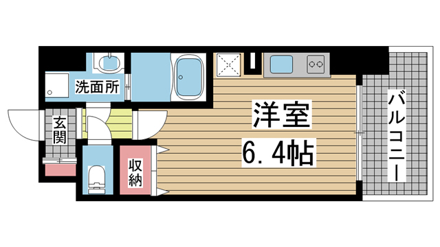 神戸市中央区八幡通(JR東海道本線(近畿)三ノ宮駅)のマンション賃貸物件 間取画像