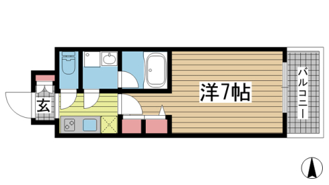 神戸市中央区加納町(JR東海道本線(近畿)三ノ宮駅)のマンション賃貸物件 間取画像