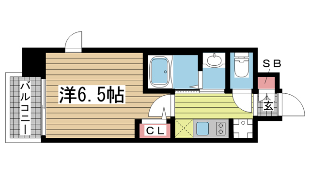 神戸市兵庫区水木通(神戸高速線新開地駅)のマンション賃貸物件 間取画像