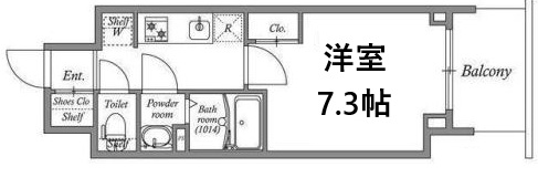 神戸市兵庫区福原町(神戸市営地下鉄線湊川公園駅)のマンション賃貸物件 間取画像