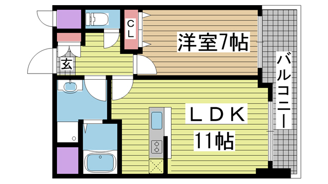 神戸市中央区生田町(JR東海道本線(近畿)三ノ宮駅)のマンション賃貸物件 間取画像