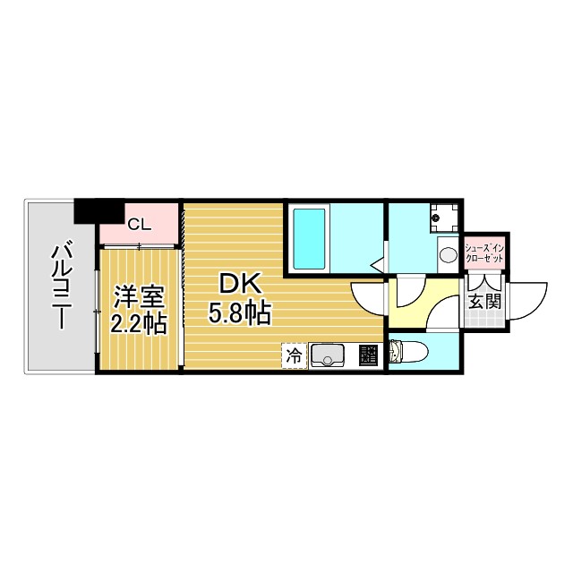 神戸市兵庫区西多聞通(JR東海道本線(近畿)神戸駅)のマンション賃貸物件 間取画像