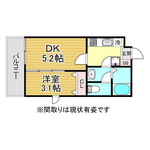 神戸市東灘区青木(阪神本線青木駅)のマンション賃貸物件 間取画像