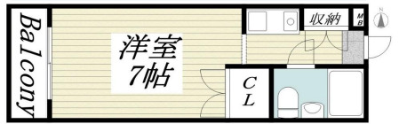 神戸市灘区新在家南町(阪神本線大石駅)のマンション賃貸物件 間取画像