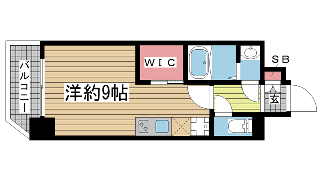 神戸市中央区花隈町(JR東海道本線(近畿)元町駅)のマンション賃貸物件 間取画像