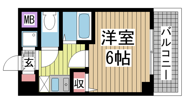 神戸市兵庫区西出町(JR東海道本線(近畿)神戸駅)のマンション賃貸物件 間取画像