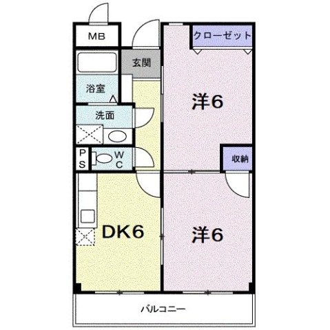 神戸市北区有野町有野(神戸電鉄三田線田尾寺駅)のアパート賃貸物件 間取画像