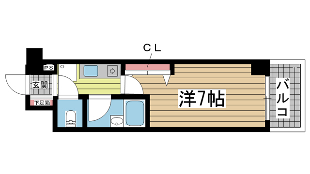神戸市中央区磯辺通(JR東海道本線(近畿)三ノ宮駅)のマンション賃貸物件 間取画像
