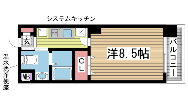 神戸市中央区元町通(JR東海道本線(近畿)元町駅)のマンション賃貸物件 間取画像
