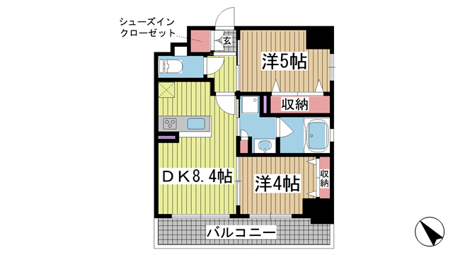 神戸市兵庫区大開通(JR山陽本線兵庫駅)のアパート賃貸物件 間取画像