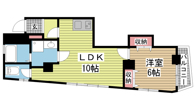 神戸市灘区王子町(JR東海道本線(近畿)灘駅)のマンション賃貸物件 間取画像