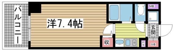 神戸市中央区生田町(JR東海道本線(近畿)三ノ宮駅)のマンション賃貸物件 間取画像