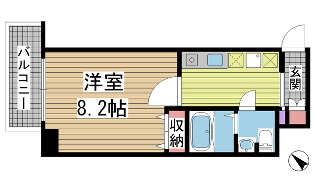 神戸市中央区元町通(JR東海道本線(近畿)神戸駅)のマンション賃貸物件 間取画像
