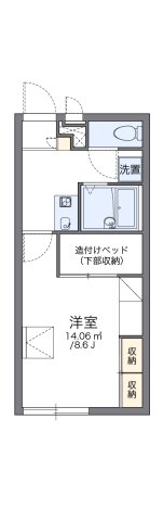 神戸市北区有野町唐櫃(神戸電鉄有馬線神鉄六甲駅)のアパート賃貸物件 間取画像