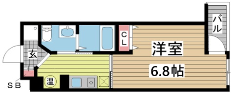 神戸市中央区加納町(JR東海道本線(近畿)三ノ宮駅)のマンション賃貸物件 間取画像