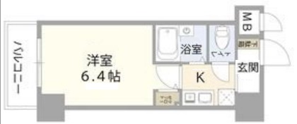 神戸市中央区熊内町(神戸市営地下鉄線新神戸駅)のマンション賃貸物件 間取画像