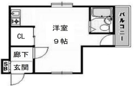 神戸市中央区日暮通(JR東海道本線(近畿)三ノ宮駅)のマンション賃貸物件 間取画像