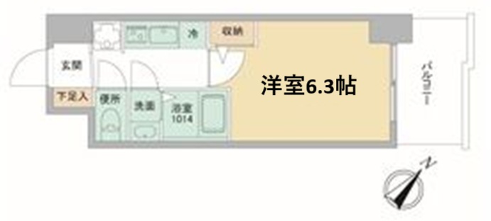 神戸市兵庫区中道通(神戸高速線新開地駅)のマンション賃貸物件 間取画像