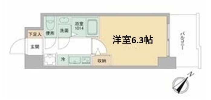神戸市兵庫区中道通(神戸高速線新開地駅)のマンション賃貸物件 間取画像
