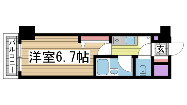 神戸市中央区磯辺通(JR東海道本線(近畿)三ノ宮駅)のマンション賃貸物件 間取画像