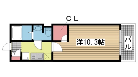 神戸市灘区友田町(JR東海道本線(近畿)六甲道駅)のマンション賃貸物件 間取画像