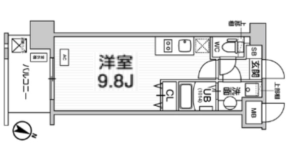 神戸市中央区下山手通(JR東海道本線(近畿)元町駅)のマンション賃貸物件 間取画像