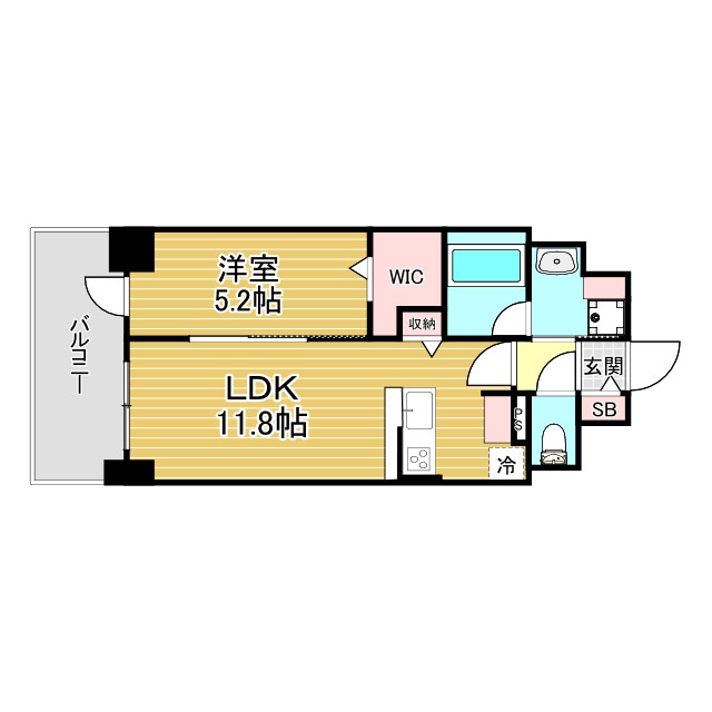 神戸市兵庫区浜崎通(JR山陽本線兵庫駅)のマンション賃貸物件 間取画像