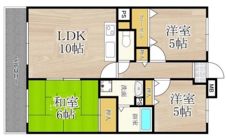 神戸市兵庫区駅南通(JR山陽本線兵庫駅)のマンション賃貸物件 間取画像